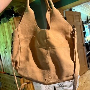 Able Tan Leather Hobo Bag